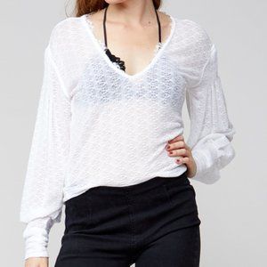 Free People Ivory Lace Dreamgirl Top